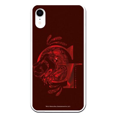 iPhone XR case with a Harry Potter Gryffindor design