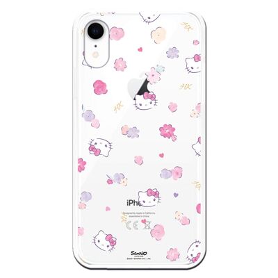iPhone XR Hülle mit Hello Kitty Pattern Flower Design