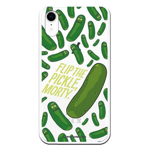 Carcasa iPhone XR con un diseño de Rick y Morty Flip Morty