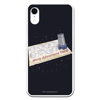 iPhone XR case with a Rick and Morty Adventure Card design