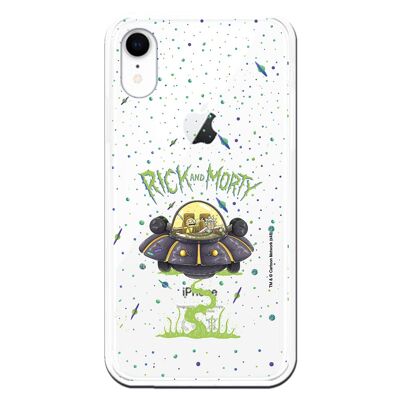 iPhone XR case with a Rick and Morty Ufo design