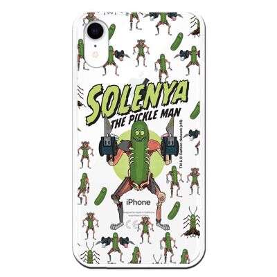 iPhone XR case with a design of Rick and Morty Solenya Pickle Man
