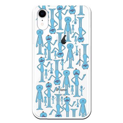 iPhone XR case with a design of Rick and Morty Mr. Meeseeks look at me