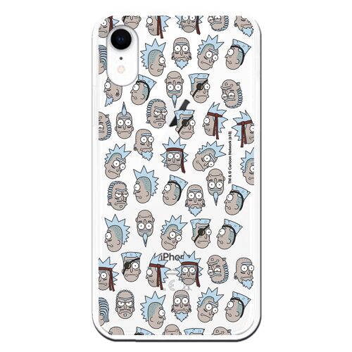 Carcasa iPhone XR con un diseño de Rick y Morty Faces