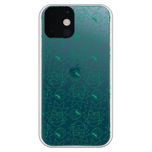 Carcasa iPhone 13 - Rick y Morty Caras Verdes