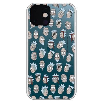 Coque iPhone 13 - Visages de Rick et Morty 1