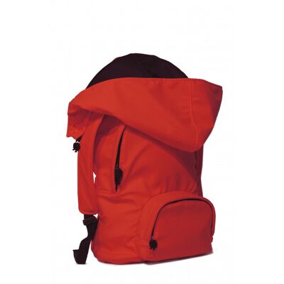 Morikukko hooded backpack red