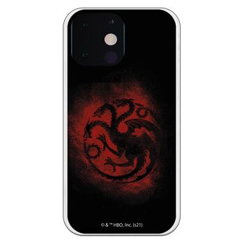 Coque iPhone 13 Mini - Symbole GOT Targaryen Noir 1