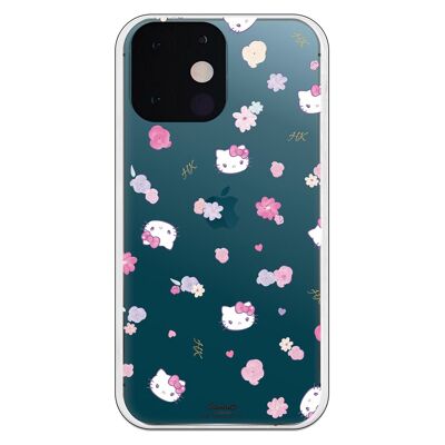 Custodia mini per iPhone 13 - Fiore motivo Hello Kitty