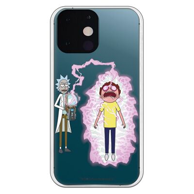 Custodia mini per iPhone 13 - Rick e Morty Lightning