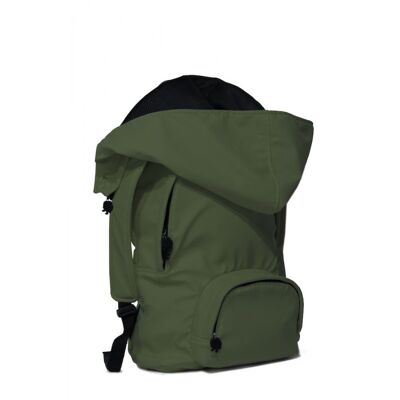 Morikukko hooded backpack green