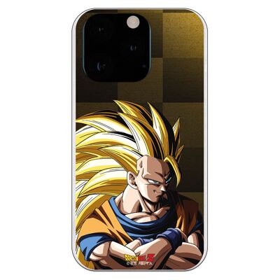 Custodia per iPhone 13 Pro - Sfondo di Dragon Ball Z Goku SS3