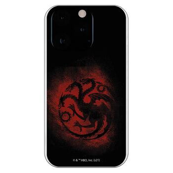 Coque iPhone 13 Pro - Symbole GOT Targaryen Noir 1