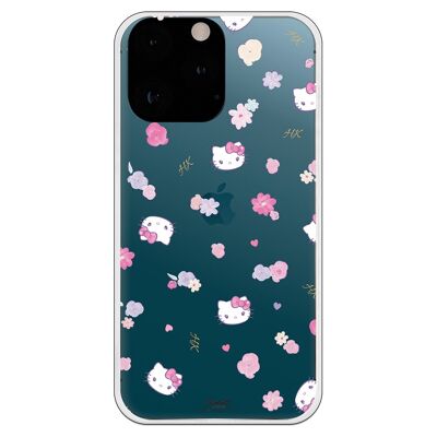 Coque iPhone 13 Pro Max - Hello Kitty Motif Fleur