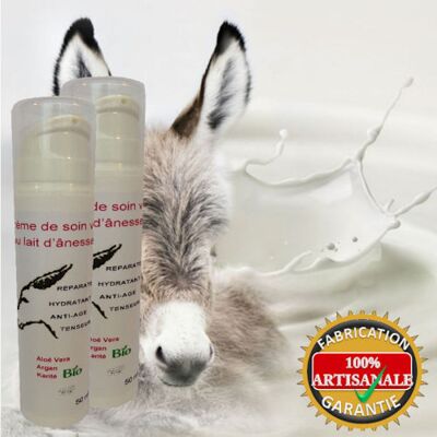 Crema facial leche de burra ecológica / argán ecológico / aloe ecológico 50 ml