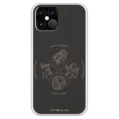 iPhone 12 - 12 Pro Case - GOT Houses Silver