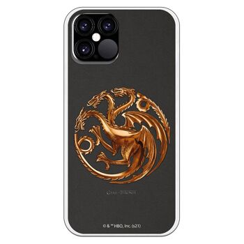 Coque iPhone 12 - 12 Pro - Métal GOT Targaryen 1