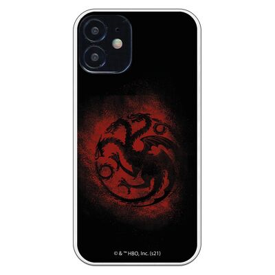 Carcasa iPhone 12 Mini - GOT Simbolo Targaryen Negro