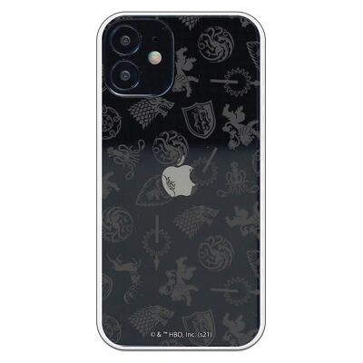 iPhone 12 Mini Case - GOT Pattern Houses Gray