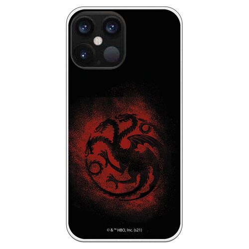 Carcasa iPhone 12 Pro Max - GOT Simbolo Targaryen Negro