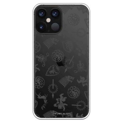 iPhone 12 Pro Max Hülle – GOT Pattern Houses Grau