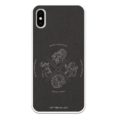 Carcasa iPhone X - XS - GOT Casas Plata