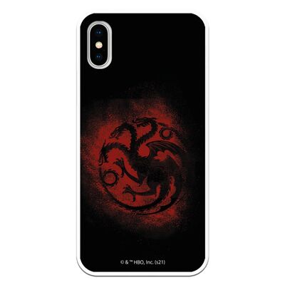 Custodia per iPhone X - XS - Simbolo GOT Targaryen nera