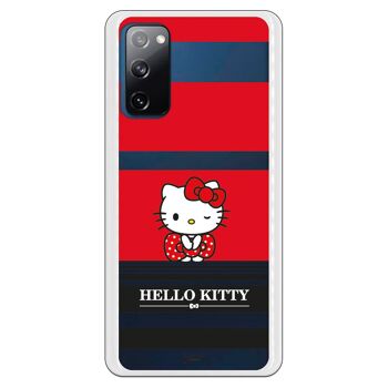 Samsung Galaxy S20FE - Coque S20 Lite 5G - Hello Kitty Bandes Rouges et Noires 1