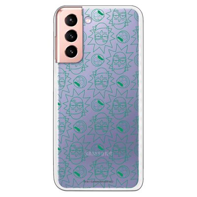 Carcasa Samsung Galaxy S21 - S30 - Rick y Morty Caras Verdes