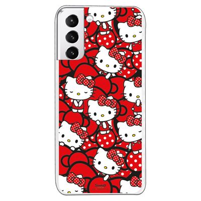 Samsung Galaxy S21 Plus - S30 Plus Hülle - Hello Kitty Red Bows and Polka Dots