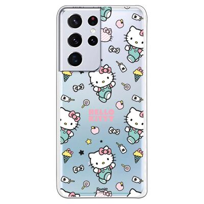 Custodia per Samsung Galaxy S21 Ultra - Adesivi con motivo Hello Kitty