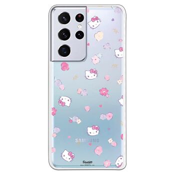 Coque Samsung Galaxy S21 Ultra - S30 Ultra - Motif Fleur Hello Kitty 1