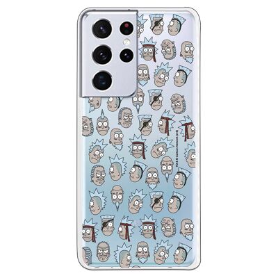 Carcasa Samsung Galaxy S21 Ultra - S30 Ultra - Rick y Morty Faces