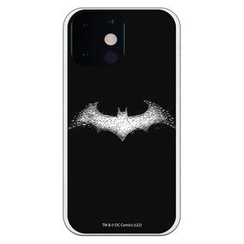 Coque iPhone 13 Mini - Batman Logo Blanc 1