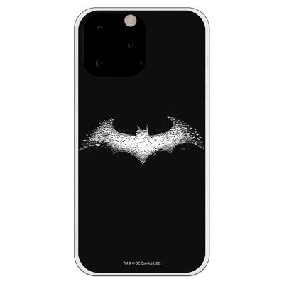 Custodia per iPhone 13 Pro Max - Logo Batman bianco