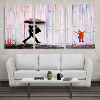 Raining - 5 panels: 24x80"(60x200cm) 6