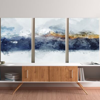 Mountain View - 3 panels: 36x70"(90x180cm)