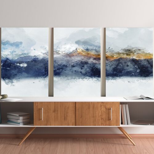 Mountain View - 5 panels: 24x80"(60x200cm)