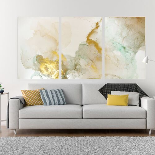 Yellow Smoke - 3 panels: 40x88"(100x225cm)