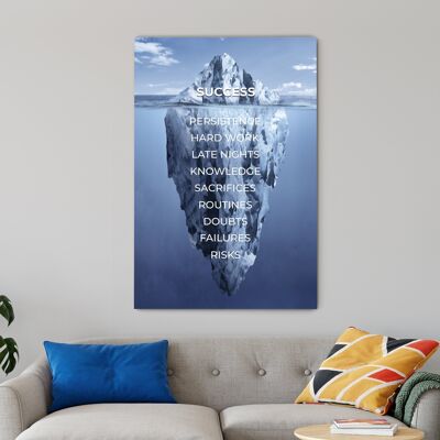 Iceberg Of Success - 12x16" (30x40cm) - Flotante (Negro)