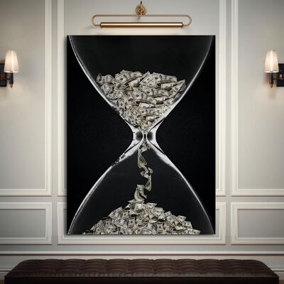 Money Time - versione nera - 12x16" (30x40 cm) - Senza cornice