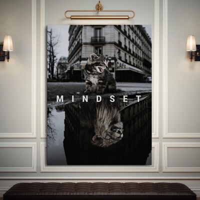 Mindset Reflection - 12x16" (30x40cm) - Floating (Black)