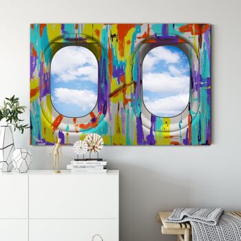 Window View - 40x30" (100x75 cm) - Floating (Black) 1