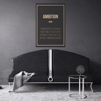 Ambition - Definition - 12x16" (30x40cm) - Floating (Black) 4