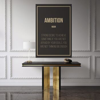 Ambition - Definition - 12x16" (30x40cm) - Floating (Black) 6