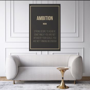 Ambition - Definition - 12x16" (30x40cm) - Floating (Black) 2