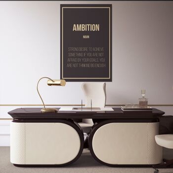 Ambition - Definition - 12x16" (30x40cm) - Floating (Black) 3