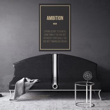 Ambition - Definition - 16x24" (40x60cm) - Floating (Black) 4