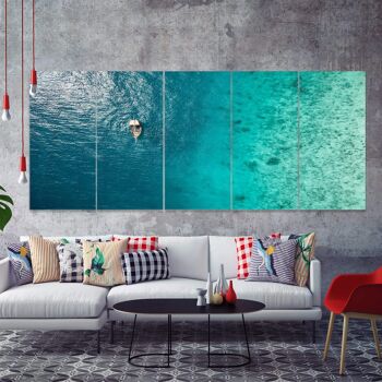 Ocean is yours - 5 panels: 24x80"(60x200cm) 3