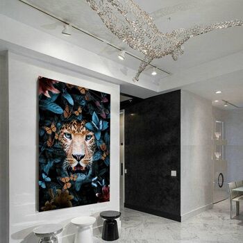 Tropical Leopard - 16x24" (40x60cm) - Floating (Black) 3